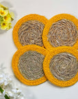 Seagrass Coasters - Yellow (Set of 4)