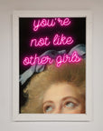 Luxury Youre Not Like Other Girls framed wall art, stylish modern decor, premium empowering statement piece, trending best-selling home accent by Zestio at brixbailey.com