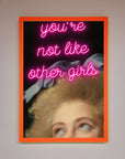 Youre Not Like Other Girls Framed Wall Art, stylish modern decor, premium empowering statement piece, trending best-selling home accent by Zestio at brixbailey.com