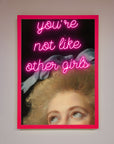 Youre Not Like Other Girls Framed Wall Art, stylish modern decor, luxury empowering statement piece, best-selling home accent by Zestio at brixbailey.com