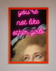 Youre Not Like Other Girls Framed Wall Art, luxury modern empowering decor, stylish best-selling statement piece by Zestio at brixbailey.com