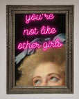Luxury Youre Not Like Other Girls framed wall art, stylish modern decor, empowering statement piece, best-selling home accent by Zestio at brixbailey.com