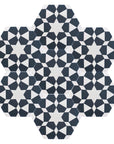 Luxury Zeena porcelain patterned tiles, black beige Moroccan-inspired zellige mosaic, premium anti-slip indoor outdoor by Maria Starling Design at brixbailey.com