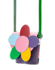 Handmade Leather Daisy Barrel Bag - Classic Kaleidoscope