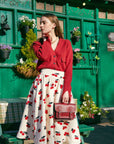 Leather Midi Satchel - Oxblood