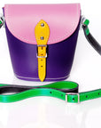 Handmade Leather Barrel Bag - Classic Kaleidoscope