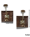 Zerika Antique Gold Coat Hooks Set of 2