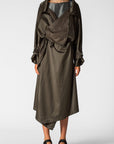 ANDREA Newlife Trench - Olive/Black-6