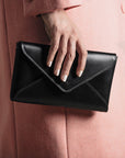 Model Leather Clutch Bag