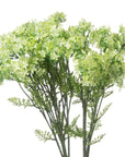 Realistic green plum blossom spray, 71cm tall, handcrafted faux floral for home decor by Sostter at brixbailey.com