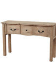 Three Drawer Console Table with French Style Storage