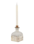 Aged Brass Candle Holder Vase | Elegant Burnished Finish