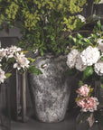 Aged Stone Tall Ceramic Vase