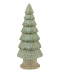 Elegant Light Green Ceramic Fir Tree | Decorative Holiday Piece