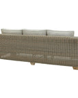Three Seater Outdoor Sofa in Wicker and Acacia Wood