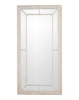 Oversized Distressed Wood Frame Mirror | Rustic Wall Decor