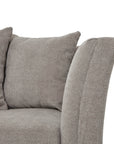 Taupe Three Seater Sofa with Cushion Back