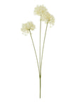 Cream Allium Artificial Flower Triple Bloom Spray