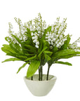 White Faux Lily of the Valley Flower Bouquet