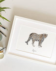 Jaguar Personalised Watercolour Fine Art Print