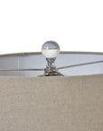 Grey Ombre Glass Table Lamp with Linen Shade