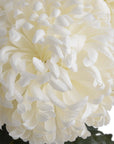 White artificial chrysanthemum stem with hyper-realistic petals, 87cm tall, perfect for home decor arrangements. by Sostter at brixbailey.com