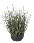 Faux Fountain Grass Plant in Pot for Indoor Style