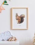 Painted Squirrel Watercolour Art Print