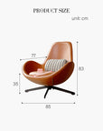 Snail Brown Chair, Leather