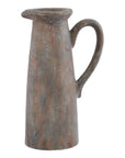 Tall Brown Ceramic Jug with Spacious Design