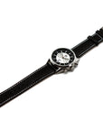 Black Leather Rally Watch Strap