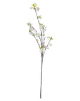 White cherry blossom floral spray with burgundy accents, lifelike petals on 48-inch stems for home decor by sostter at brixbailey.com