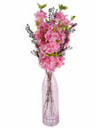 Pack of 6 x Artificial Flowers Pink Blossom Stem 100cm-3