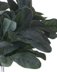 Lifelike sage green artificial foliage stem with velvety leaves for home decor, 35cm tall, bendable wire stems by sostter at brixbailey.com