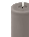 Elegant Grey LED Wax Candle | Melt Effect 3.5x9 | Luxe Collection