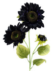 Pack of 6 x Artificial Flowers Purple Sunflower - 3 heads 88cm-4