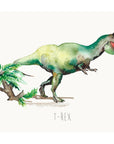 T-Rex - Tyrannosaurus Personalised Dinosaur Watercolour Print