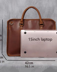The Hemming Leather Laptop Bag | Vintage Leather Briefcase