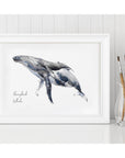 Humpback Whale - Personalised Watercolour Fine Art Print
