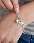 Tiny Beginnings Christening Silver Charm Bracelet