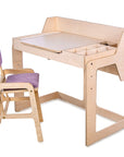 Adjustable Montessori Table and Chair Set in Cannon Pink
