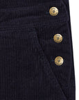 Adult Navy Chunky Cord Dungarees