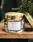 Nectarine & Sandalwood Candle in a Matt Gold Tin