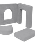 Aesthetic Soft Play Set for Toddlers, 4 Elements - Grey