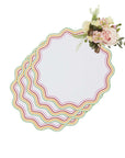 Alice Multi Coloured Trim Placemats - Set of 4