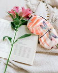 Silk eye mask with tropical floral print designs