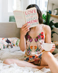 Silk Pyjamas- Set Cami and Shorts in 'Eden' Tropical Meadow Print, luxury lounge wear