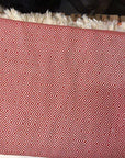 Luxury Alicia King Size Cherry Red Bed Throw, premium hand-loomed diamond weave, 100% organic cotton, supersoft, Oeko-Tex certified, 200cm x 240cm by Wildash London at brixbailey.com