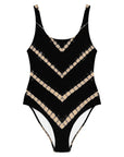 Petra One Piece Swimsuit in Black Shibori