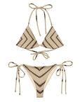 Vega String Bikini in Tan Shibori